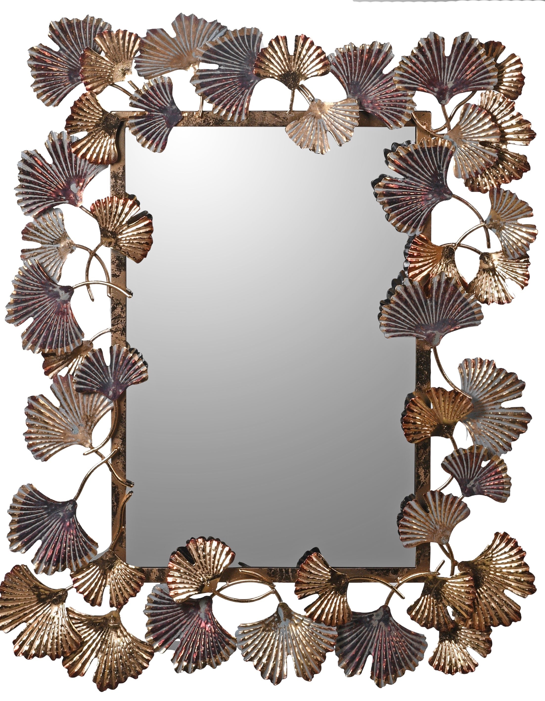 Ginkgo Leaf Wall Mirror-Aldronix