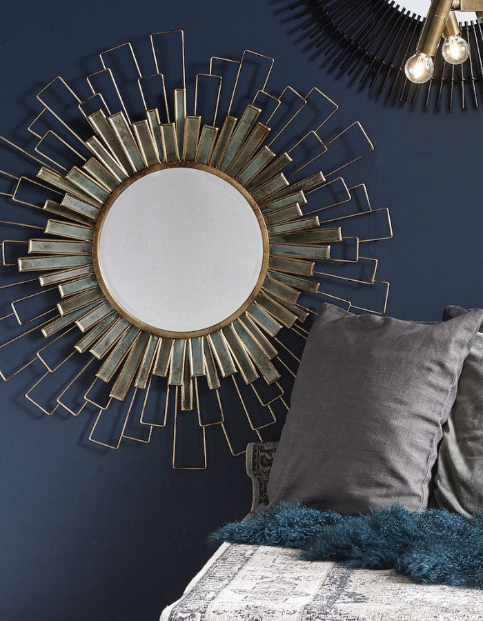 Opened Metal And Glass Mirror.-Aldronix