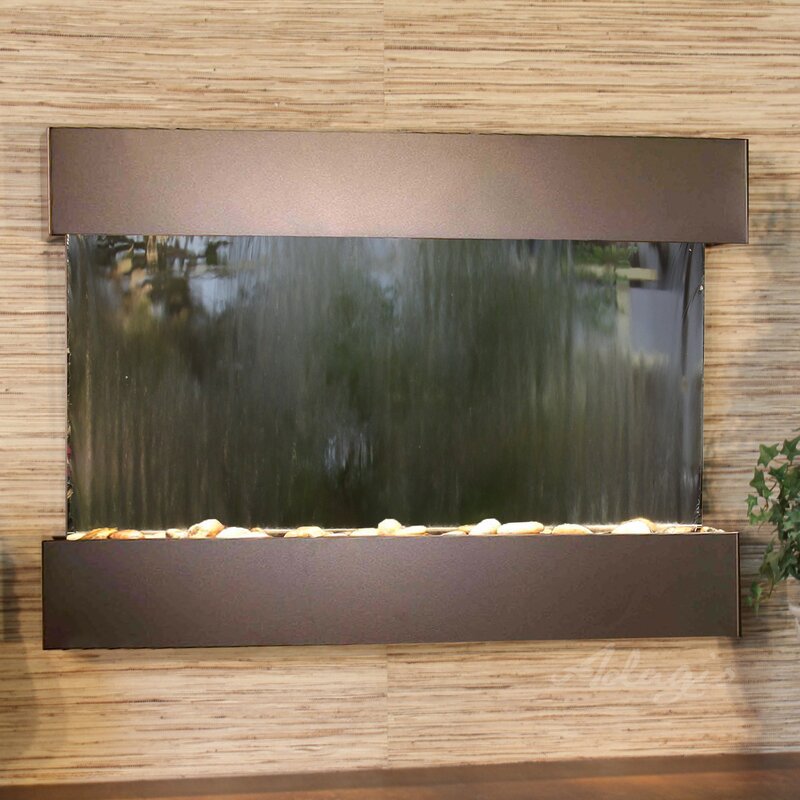Indoor Acrylic Weather Resistant Wall Fountain with Light-Aldronix