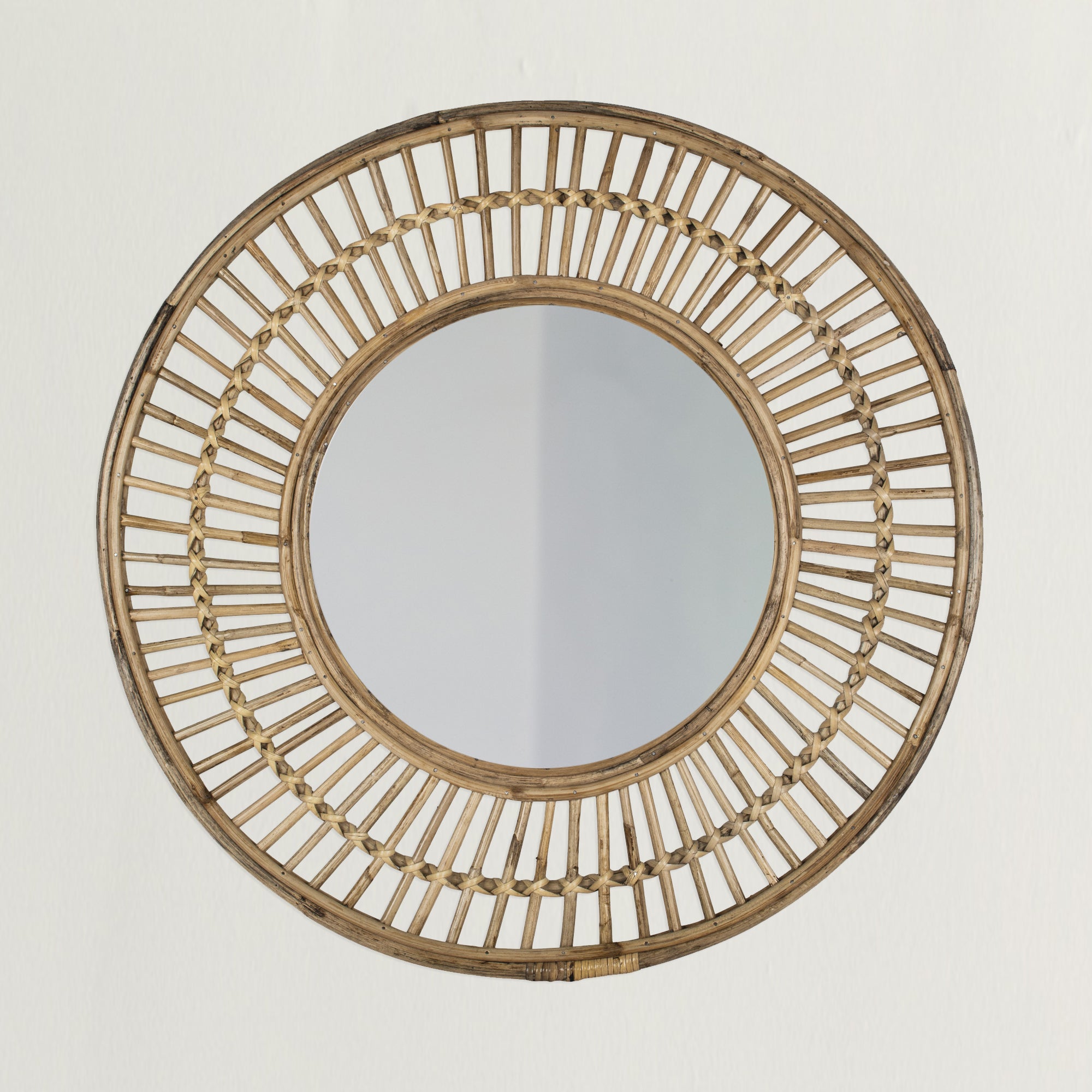 Cane Mirror Round-Aldronix