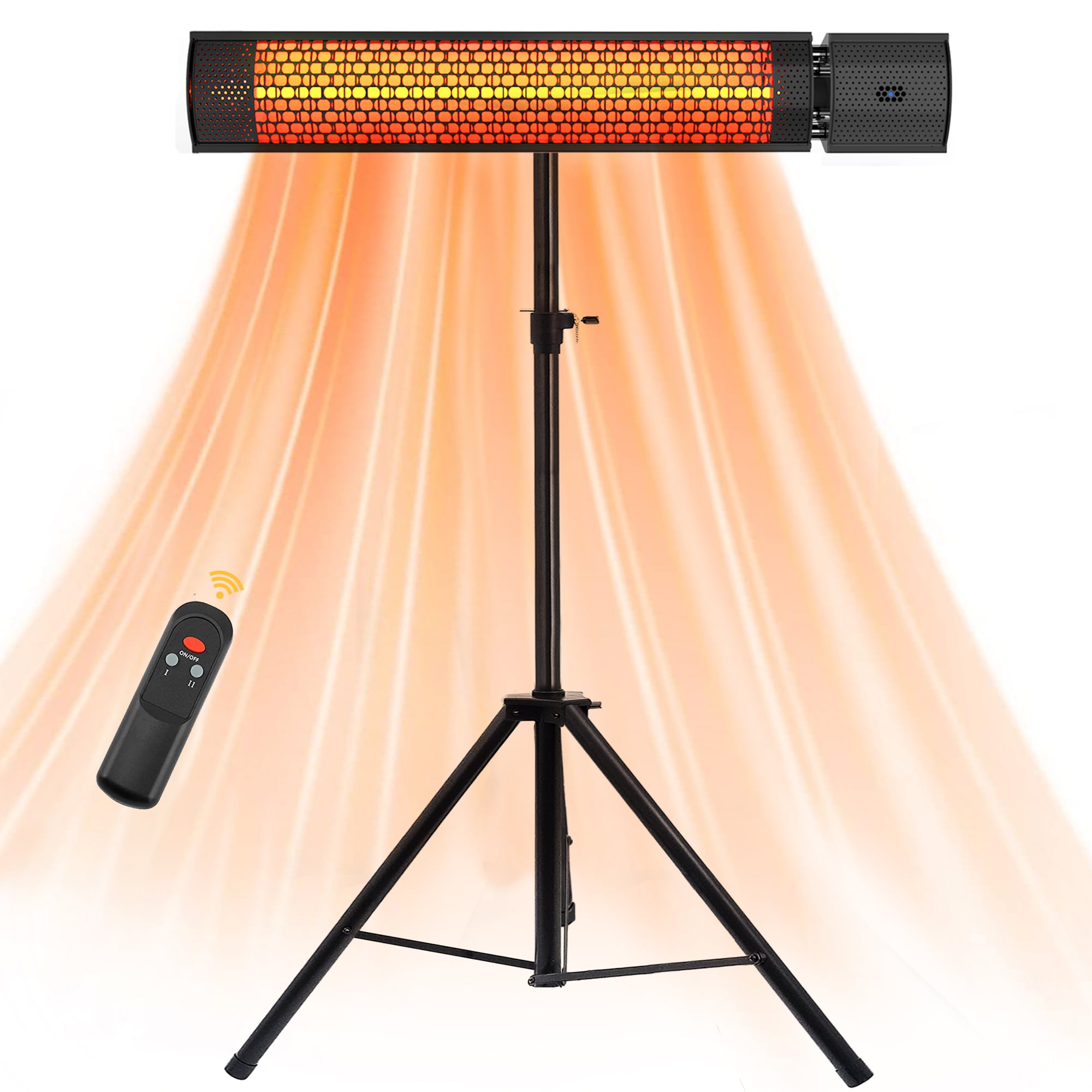 Outdoor Heaters for Patio, Nertpow Infrared Electric Patio Heater for Indoor/Outdoor Use with Tripod&Remote Control, 1500W Space Heater IPX5, Wall-Mounted For Garage Backyard-Aldronix