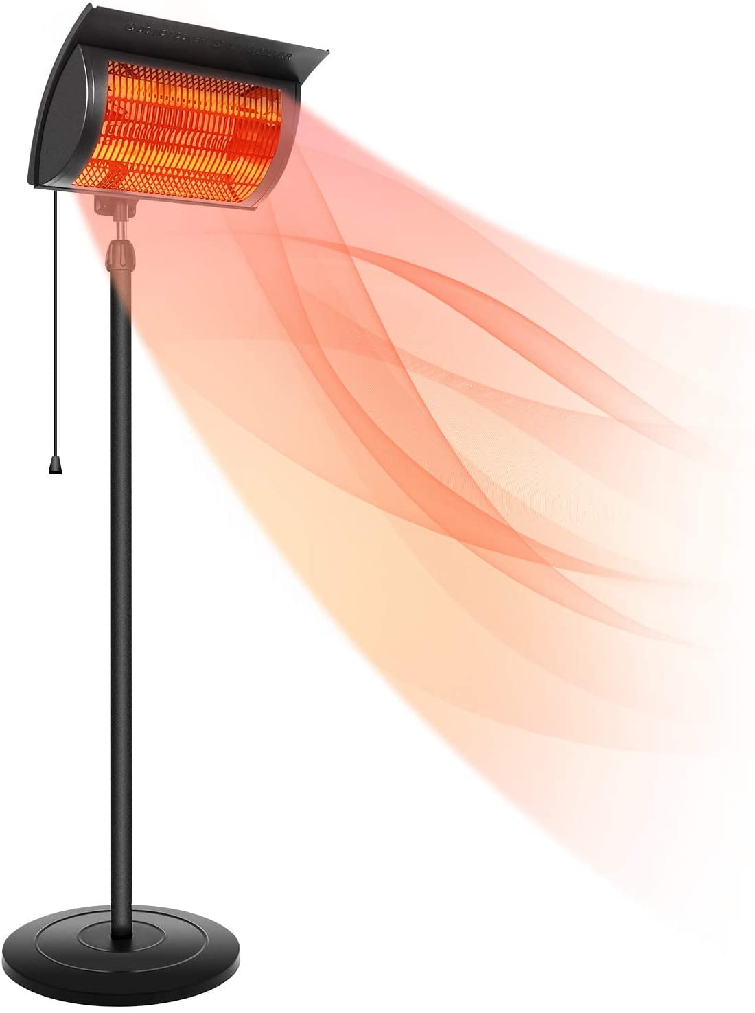 standing Heater Patio Outdoor, Courtyard with Overheat Protection, 750W/1500W-Aldronix