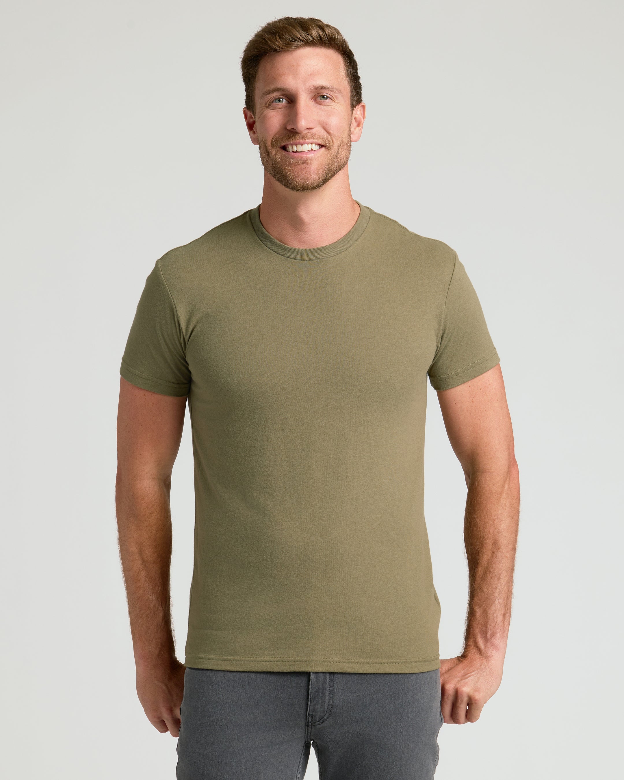 Men's Cotton Blend Classic Crew Neck T-Shirt - 6-Color Value Pack product image 6