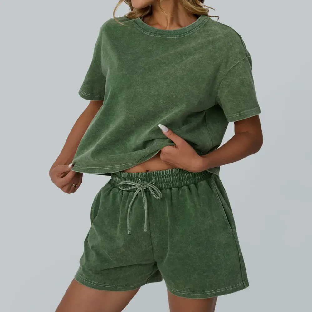 Fade Craft Casual Acid Wash 2-Piece Outfit-Aldronix