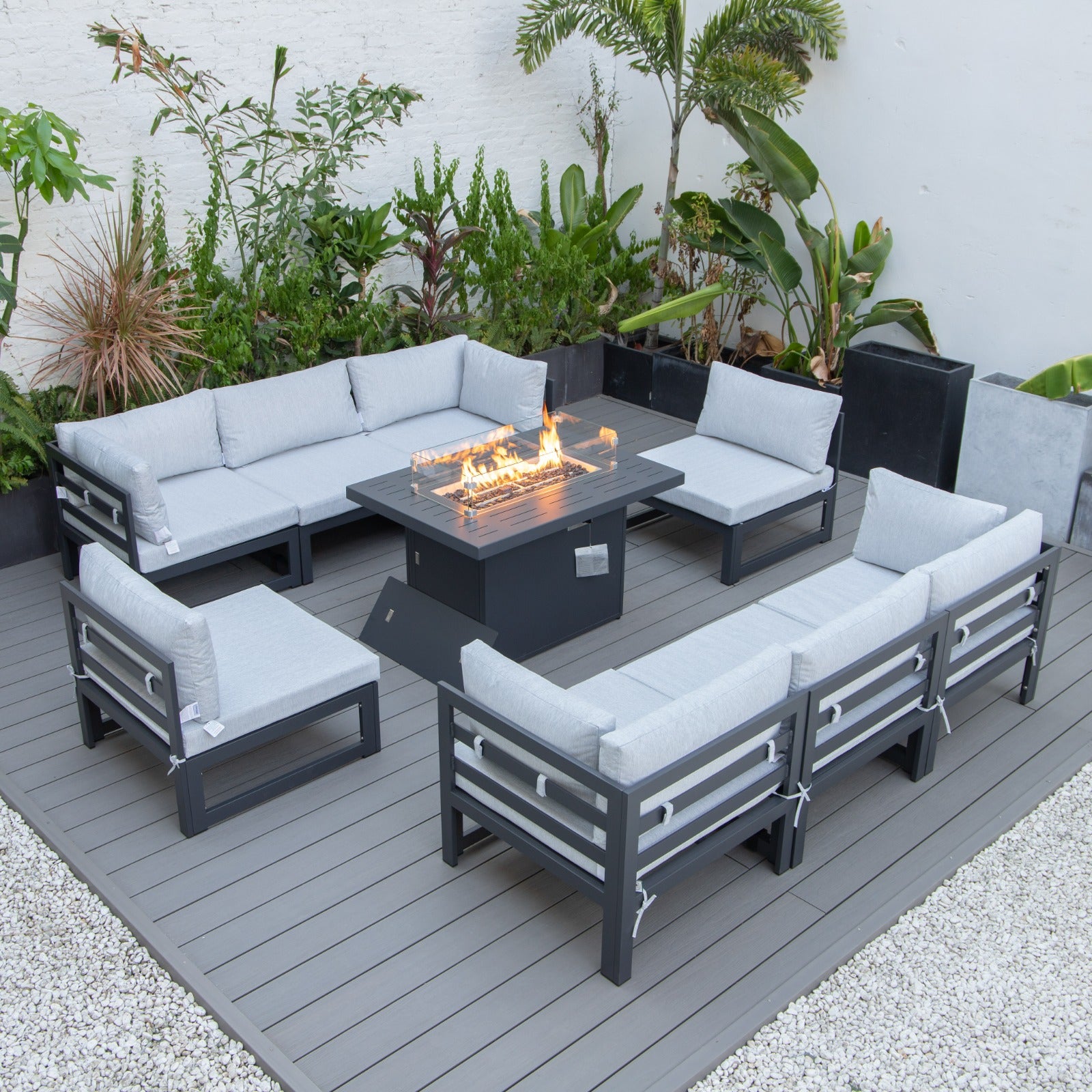 Aluminium garden sofa lounge patio set-Aldronix