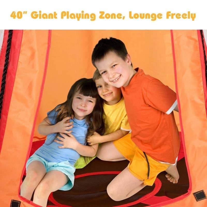 40'' Kids Hanging Tent Swing Saucer Chair Swing Tent Set-Aldronix