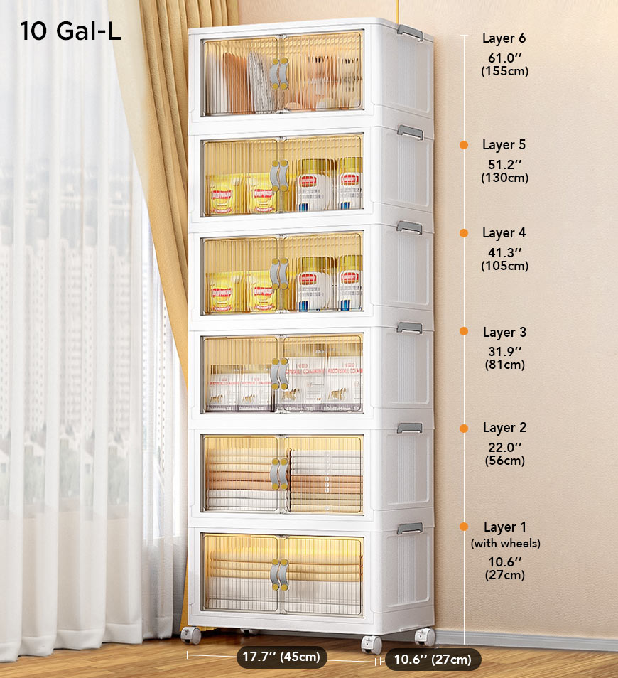 Clearance Offer  Stackable Storage Bins with Lids and Doors-Aldronix
