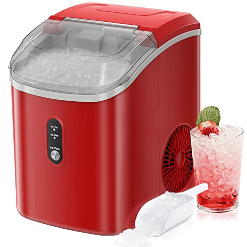 Countertop Ice Maker with Soft Chewable Ice, 34Lbs/24H-Aldronix