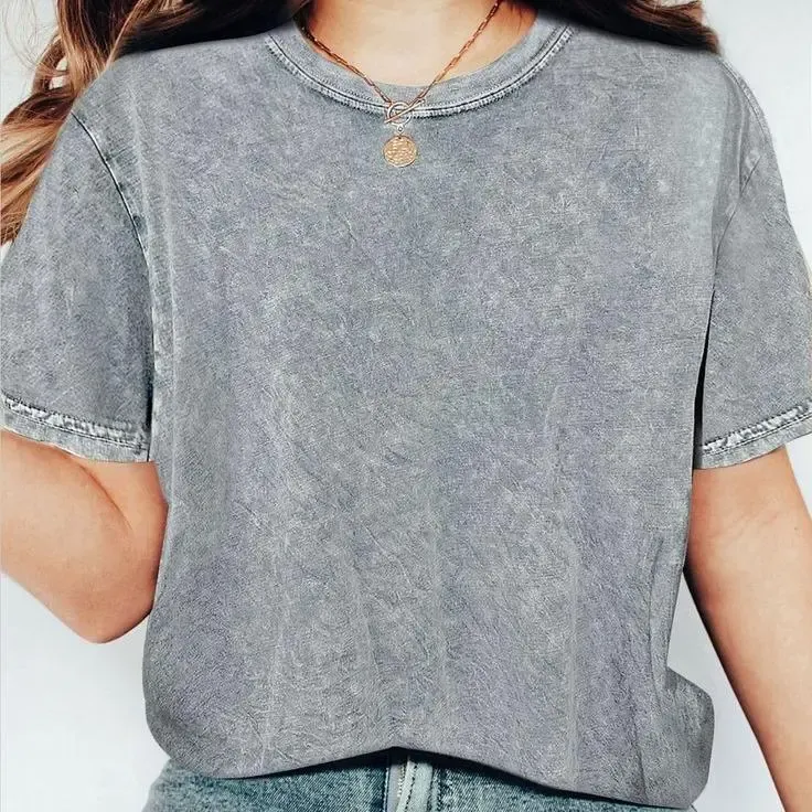 Acid Washed T-Shirts for Women-Aldronix