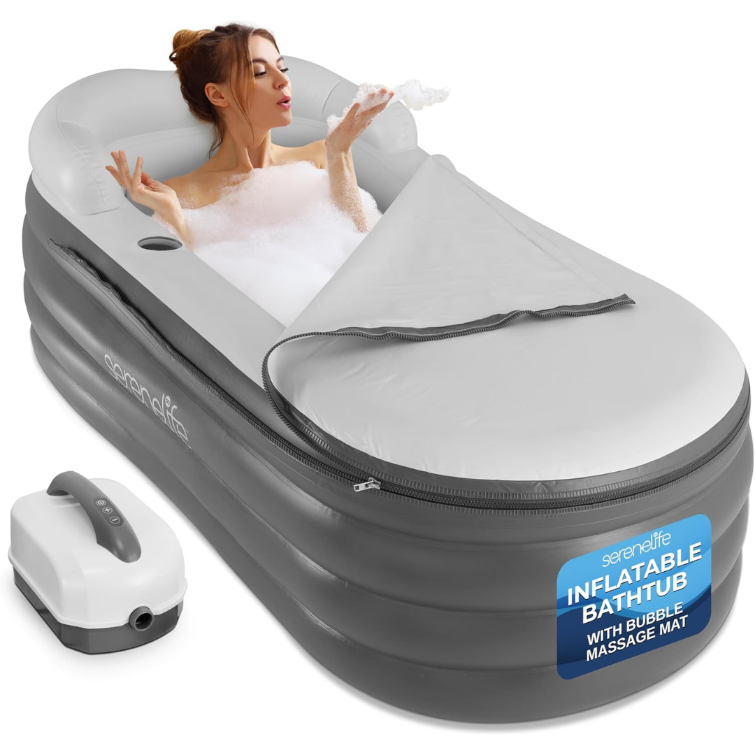 Inflatable Bathtub with Bubble Massage-Aldronix
