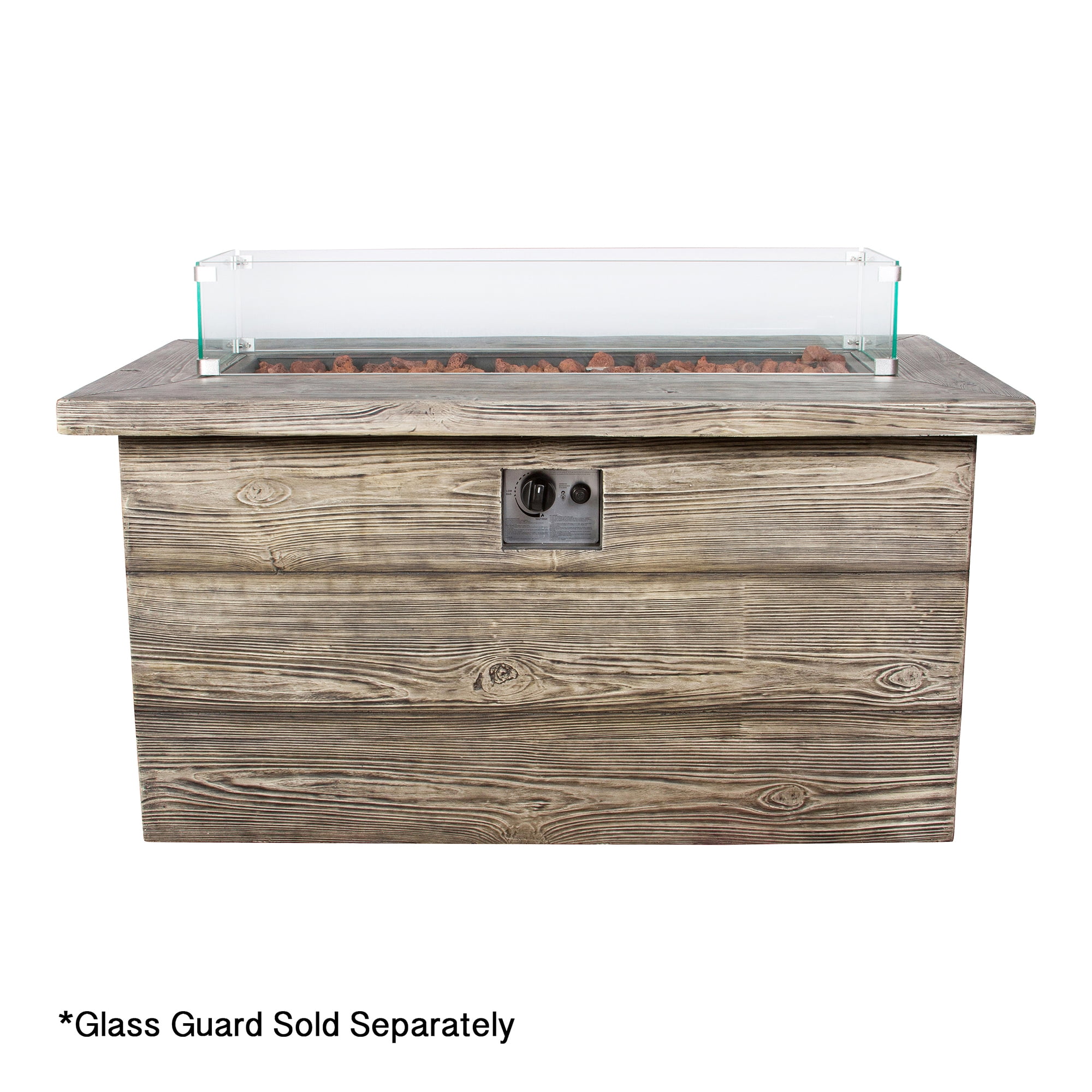 35 in. Round Outdoor Fire Pit Table - Stone-Aldronix