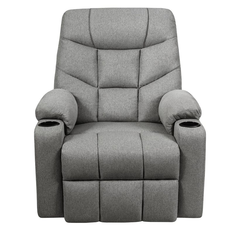 Power Lift Recliner Chair Fabric Electric Massage Reclining Sofa Elderly Lift Chair with 8 Point Massage Lumbar Heat USB Charge Port-Aldronix