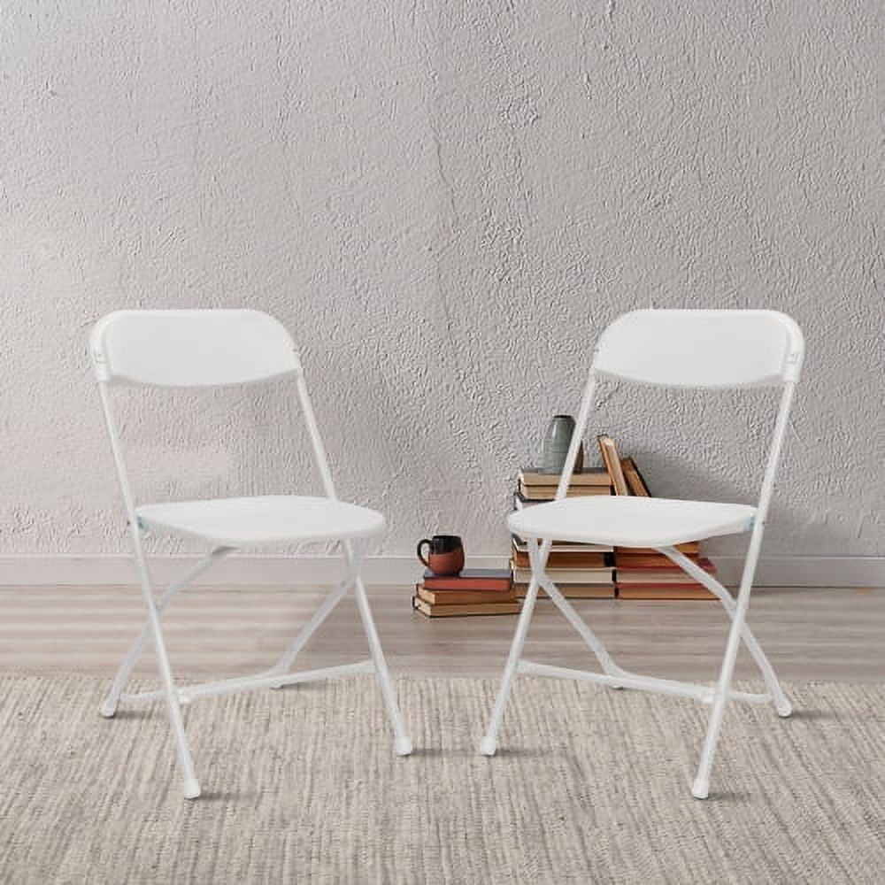10 Pcs Folding Chairs for Wedding, Commercial Activities, White-Aldronix