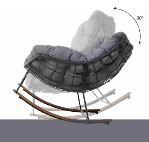 馃敟Rocking Chair (With Cushion)-Aldronix