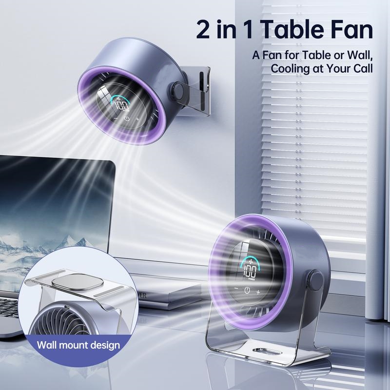 Desktop Fan Turbo Table Fan with 100-Speed Digital Display