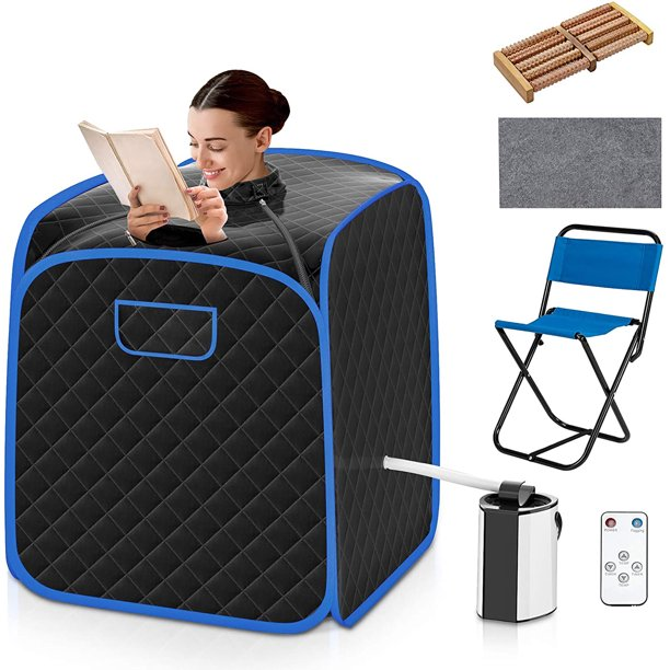 3-in-1 Portable Sauna With Chair And Foot Roller-Aldronix