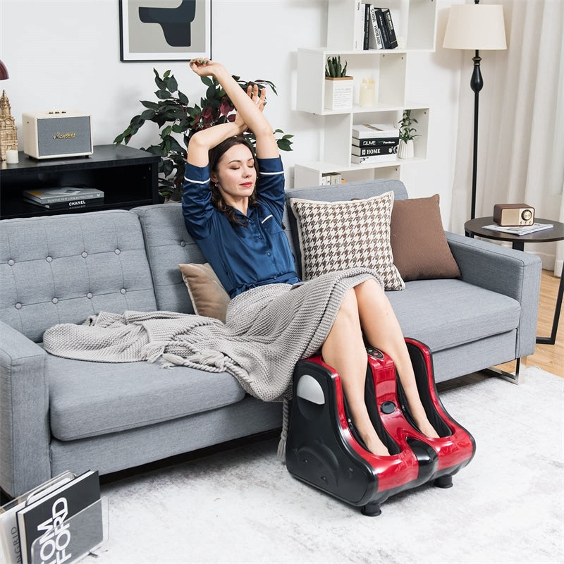 Shiatsu Electric Foot Massager Heat Vibration Deep Kneading Foot Calf Massager-Aldronix