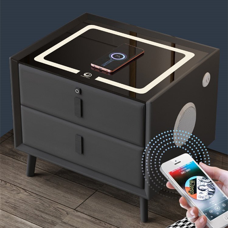 SMART NIGHTSTAND | BEDROOM SMART LOCKER-Aldronix