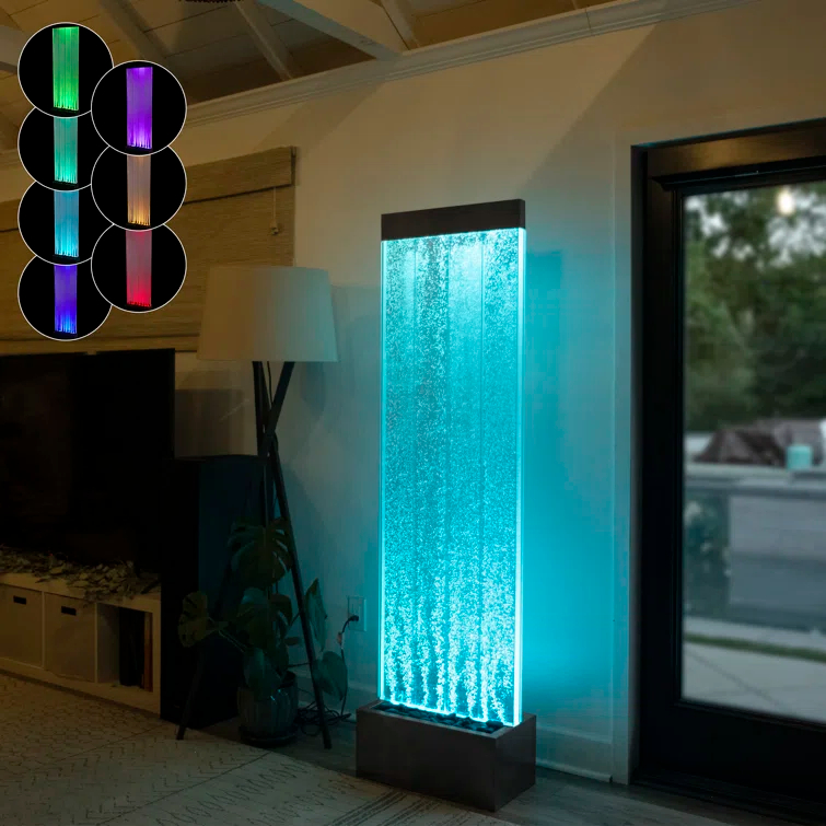 Stainless Steel Fountain with Light-Aldronix