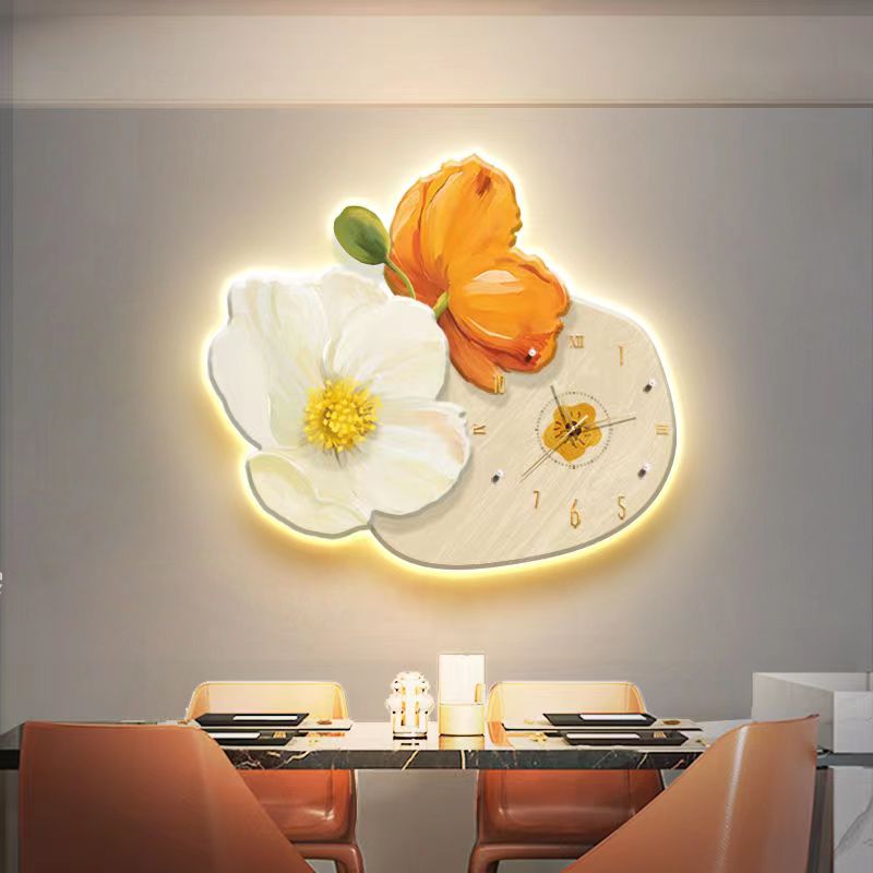 Flower wall clock decoration art lamp LED-Aldronix