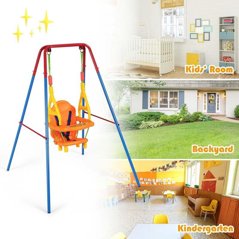 Toddler Swing Seat Set High Back Seat with Swing Set-Aldronix