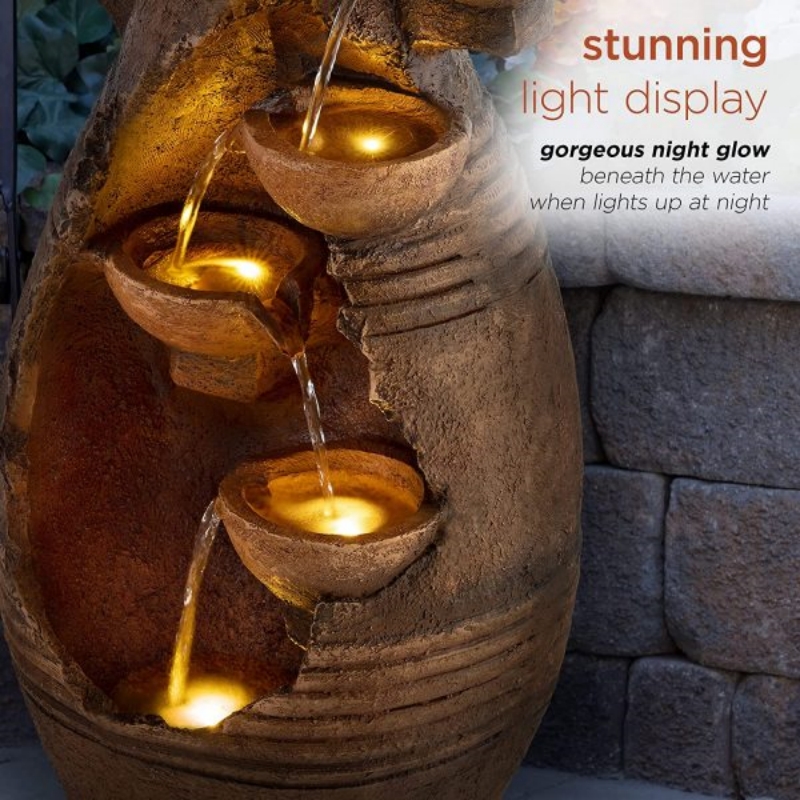 Alpine Cascading Fractured Jar Fountain-Aldronix