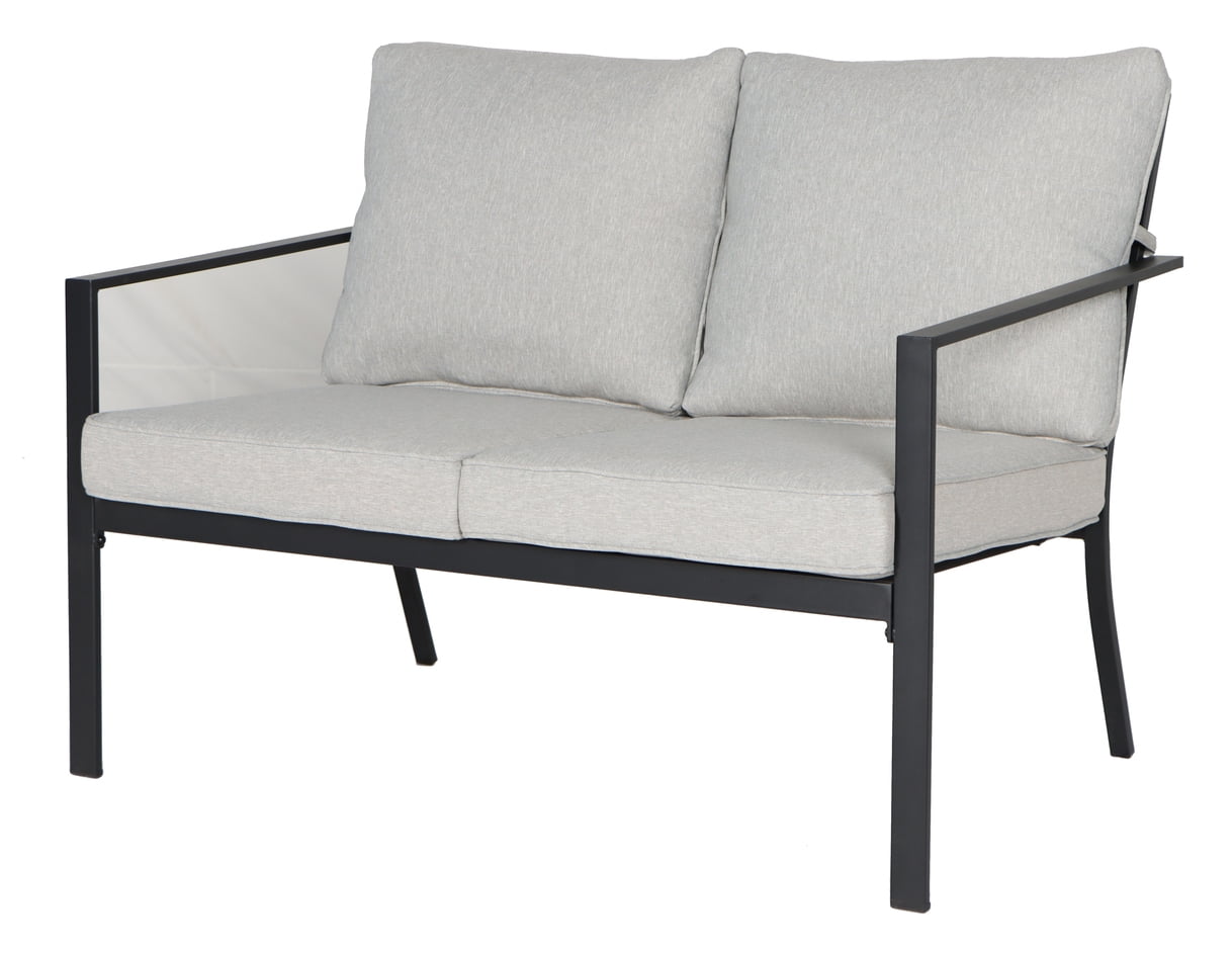 Stanton 4-Piece Steel Outdoor Patio Conversation Set, Red-Aldronix