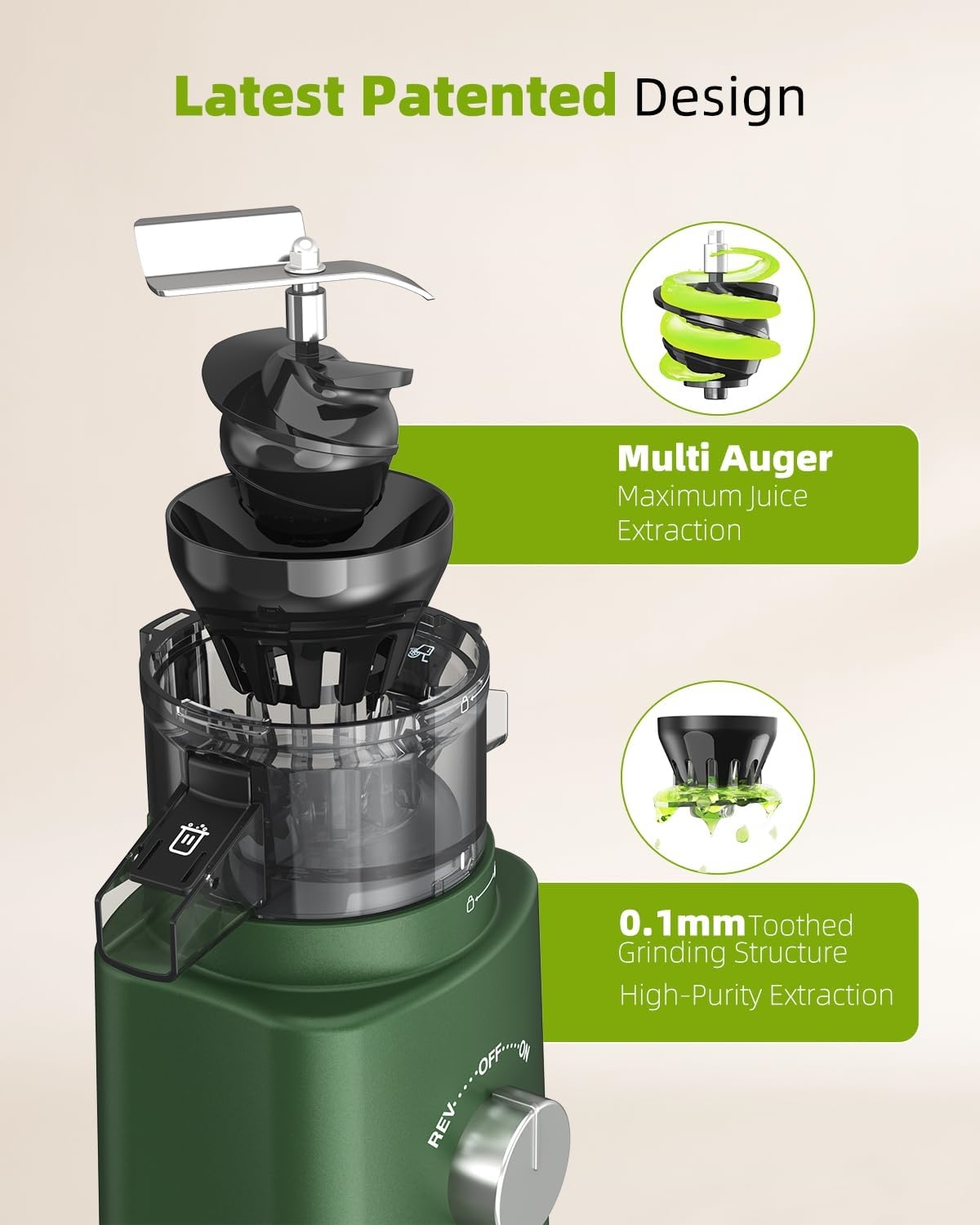 Cold Press Juicer with 8 Juice Bottles-Aldronix