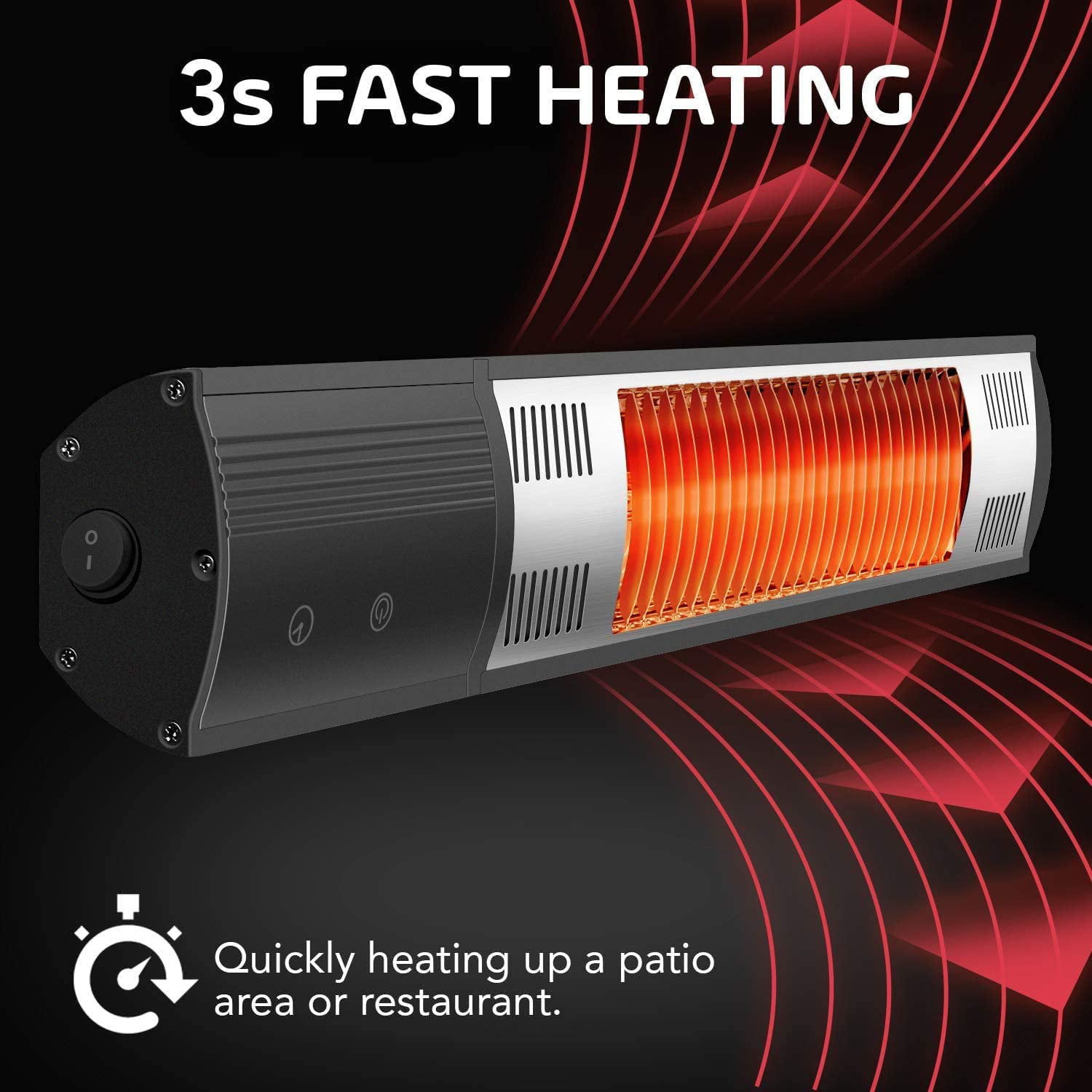Patio Outdoor Heater for Balcony, Courtyard,with Overheat Protection-Aldronix