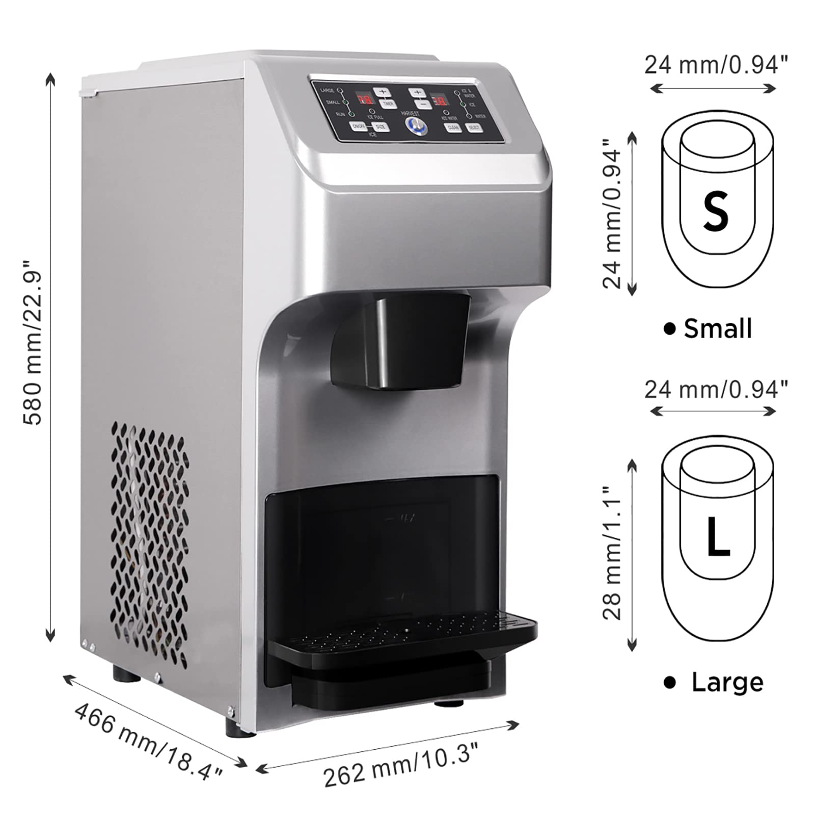 Countertop Ice Machine, 24 Hours Can Produce 77 Lbs of Ice, 6 Minutes Quick Ice, LED Display-Aldronix