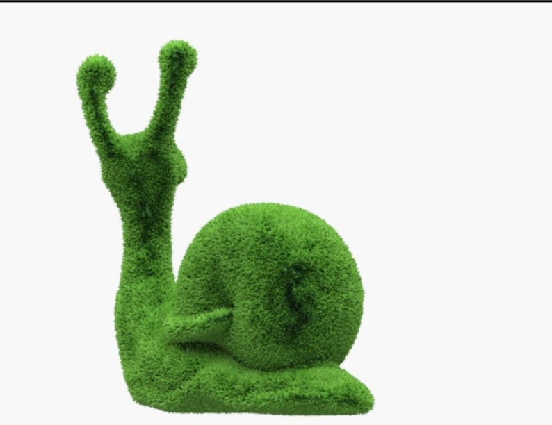 Outdoor Animal Snail Topiary Green Figures Landscaping Sculpture 70 " covered in Artificial Grass great for Home, Gardens or Business-Aldronix