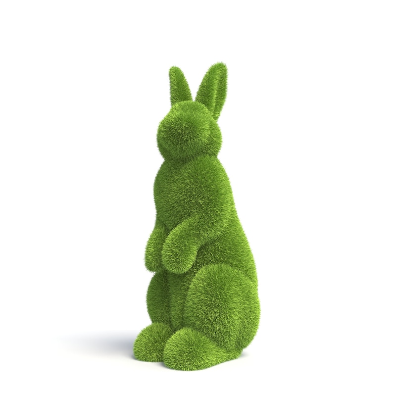 Outdoor Animal Large Rabbit Topiary Green Figures covered in Artificial Grass Landscaping Sculpture great for Home, Gardens, Parks, Business-Aldronix