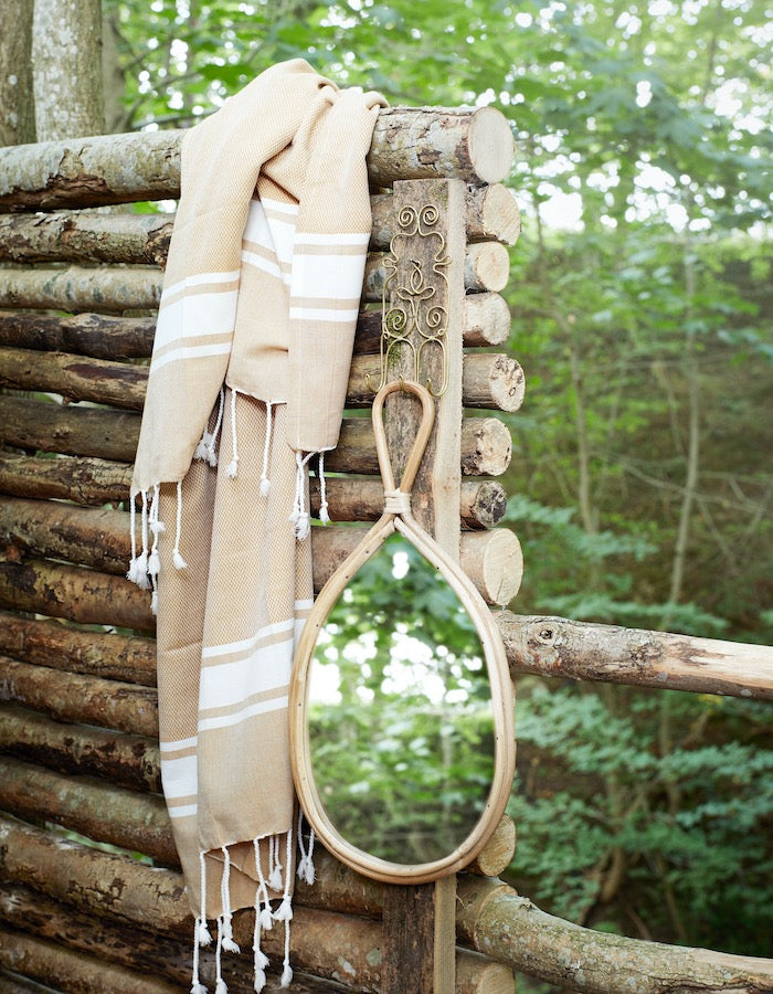 Large Bamboo Hanging Vanity Mirror-Aldronix