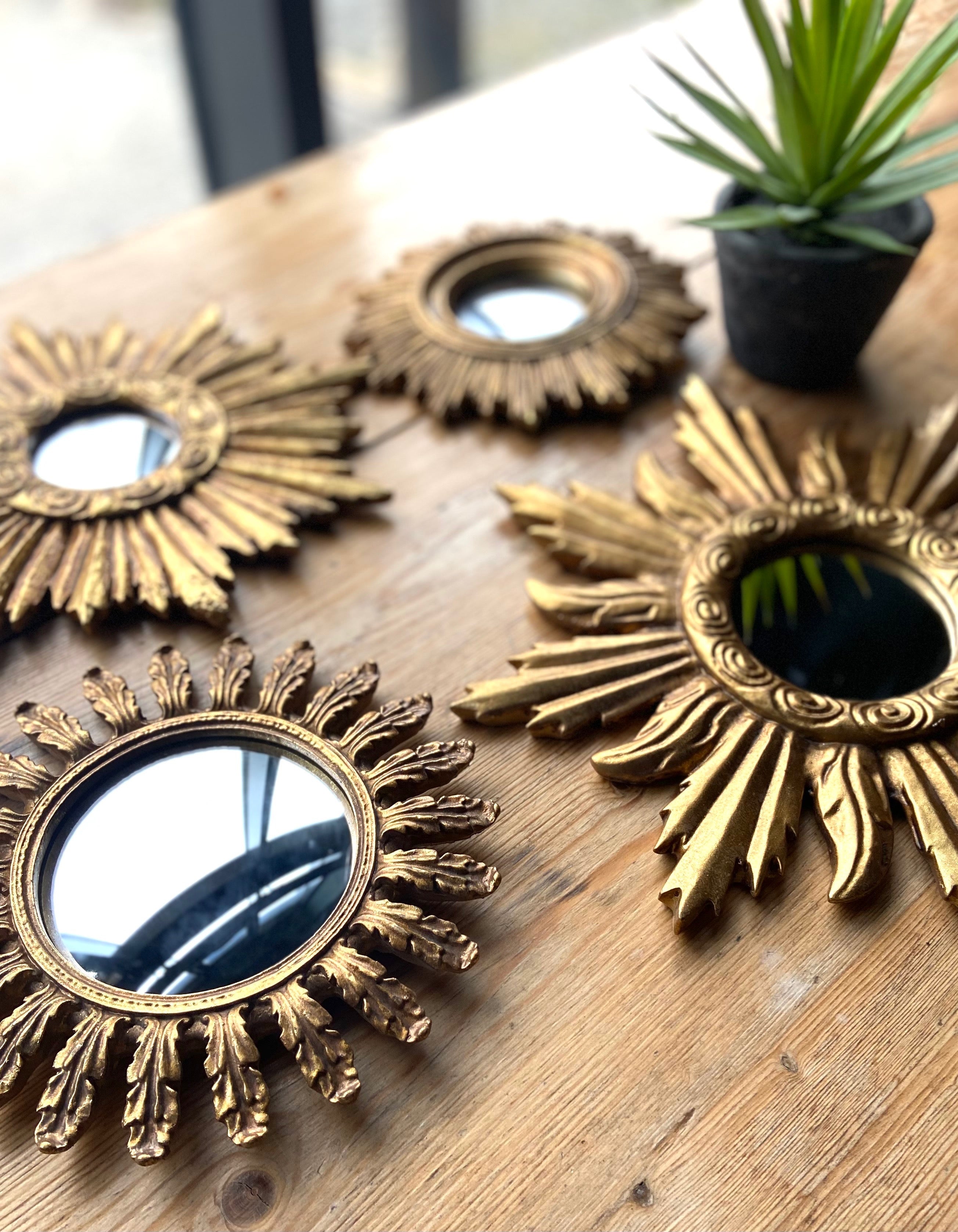 A Choice Of Burnished Gold Sunburst Mirrors-Aldronix