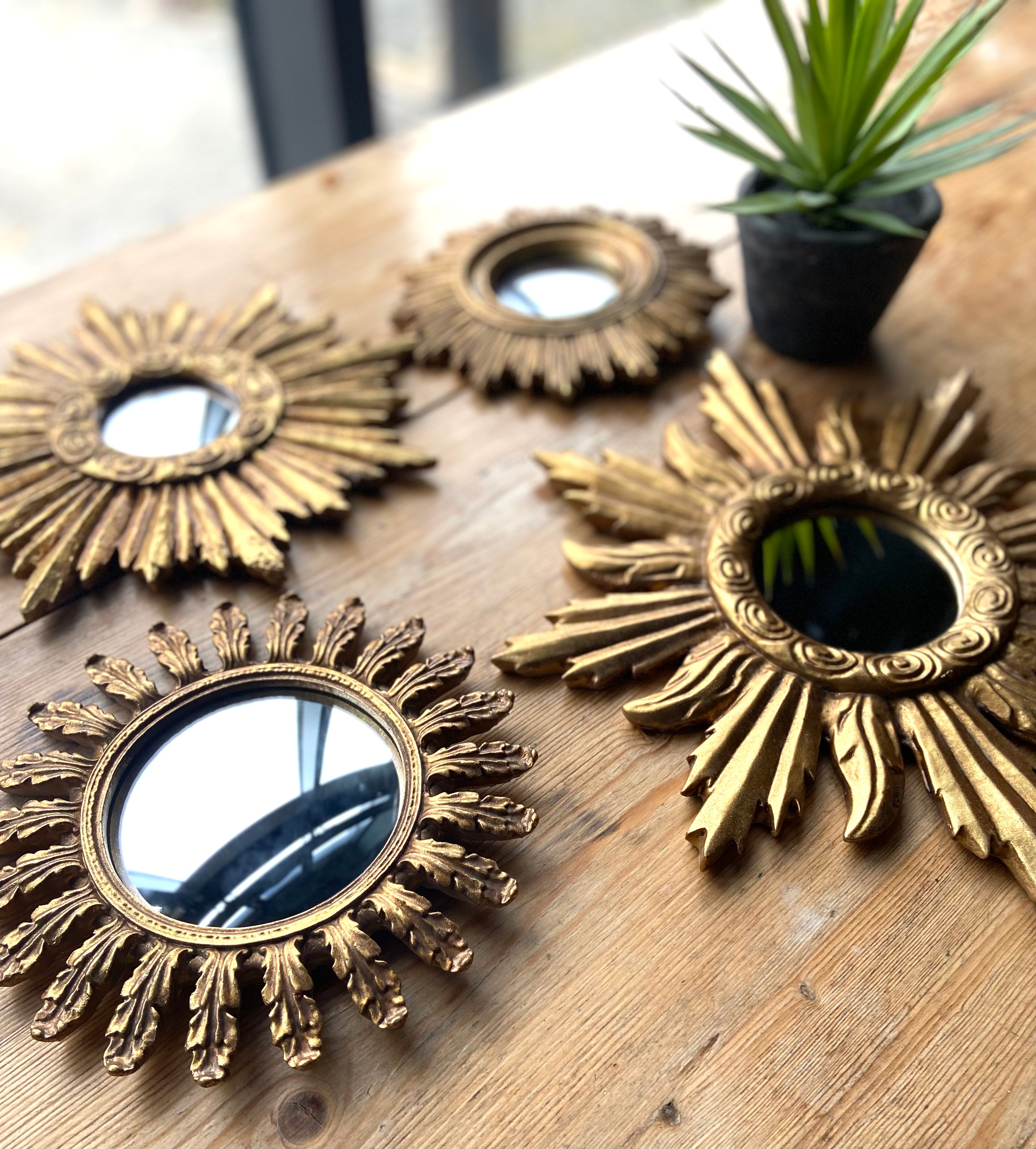 A Choice Of Burnished Gold Sunburst Mirrors-Aldronix