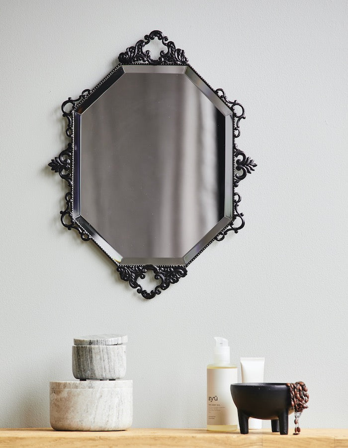 Black Framed Gothic Mirror-Aldronix
