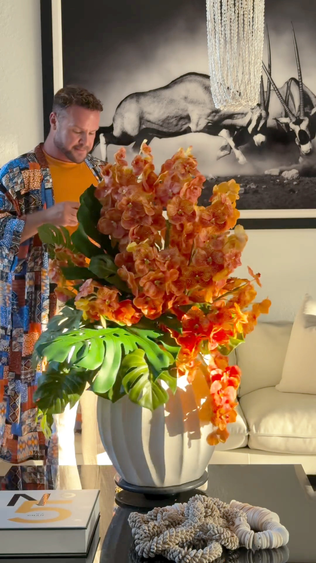 Astoria Vase with Mixed Mokara Orchids-Aldronix