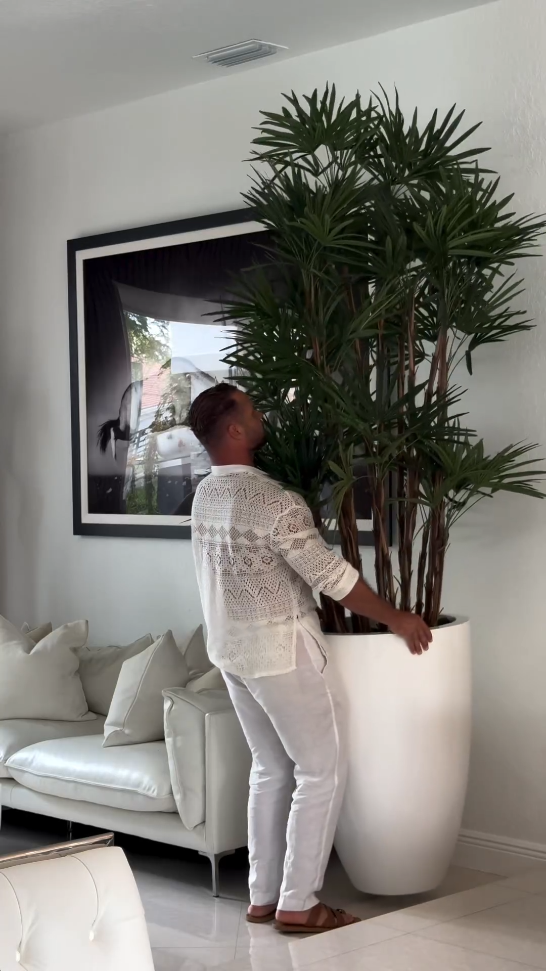 7ft Indoor Artificial Plants( With Flower Pots)-Aldronix