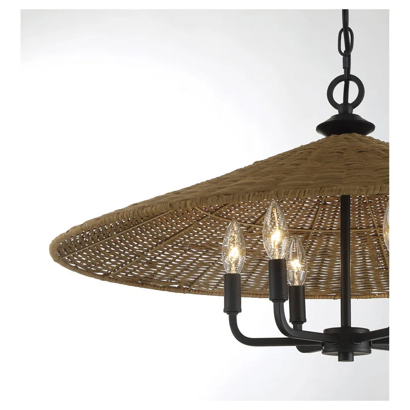 American Country Schwarze 6-flammige Rattan-Pendelleuchte (3).webp__PID:a240697a-8b0d-4ec5-9793-1304df1d4d3a