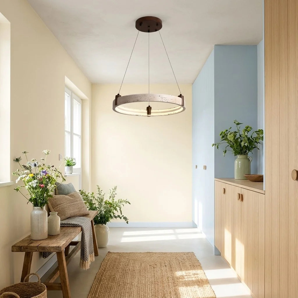 Ellery Wabi-sabi LED Travertine Circular Pendant Light13.webp__PID:2840ac97-3071-47cc-aa4f-520e03549b05