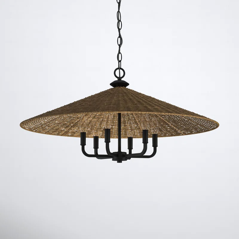 American Country Schwarze 6-flammige Rattan-Pendelleuchte (4).webp__PID:697a8b0d-8ec5-4793-9304-df1d4d3af510