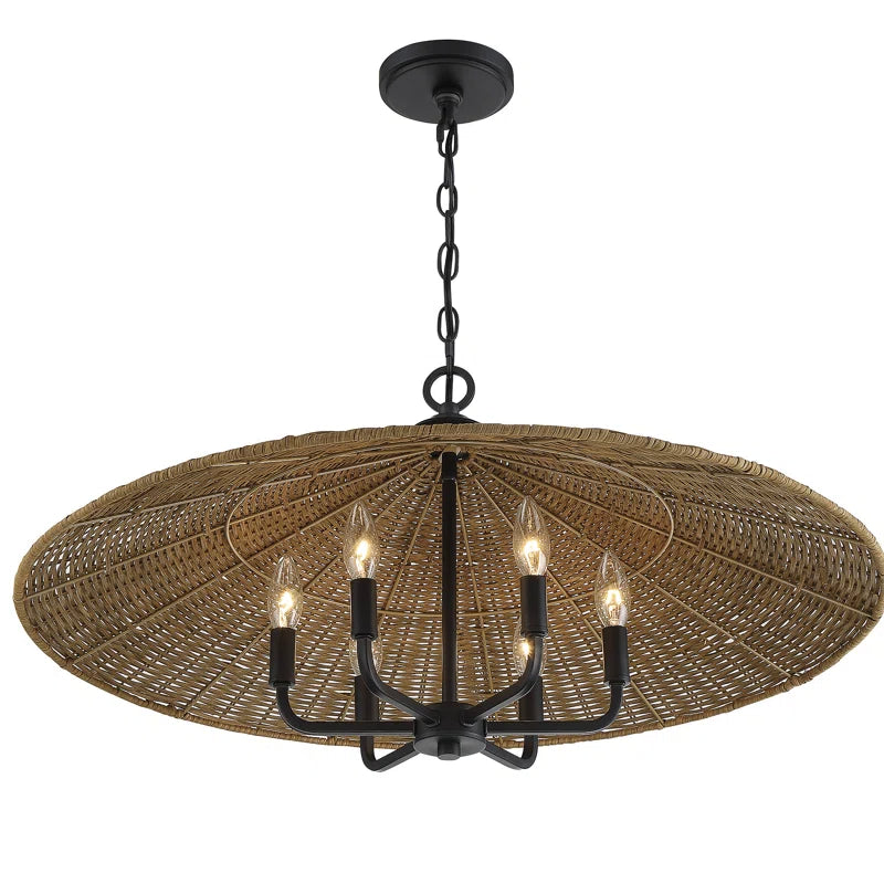 American Country Schwarze 6-flammige Rattan-Pendelleuchte (2).webp__PID:8da24069-7a8b-4d8e-8597-931304df1d4d