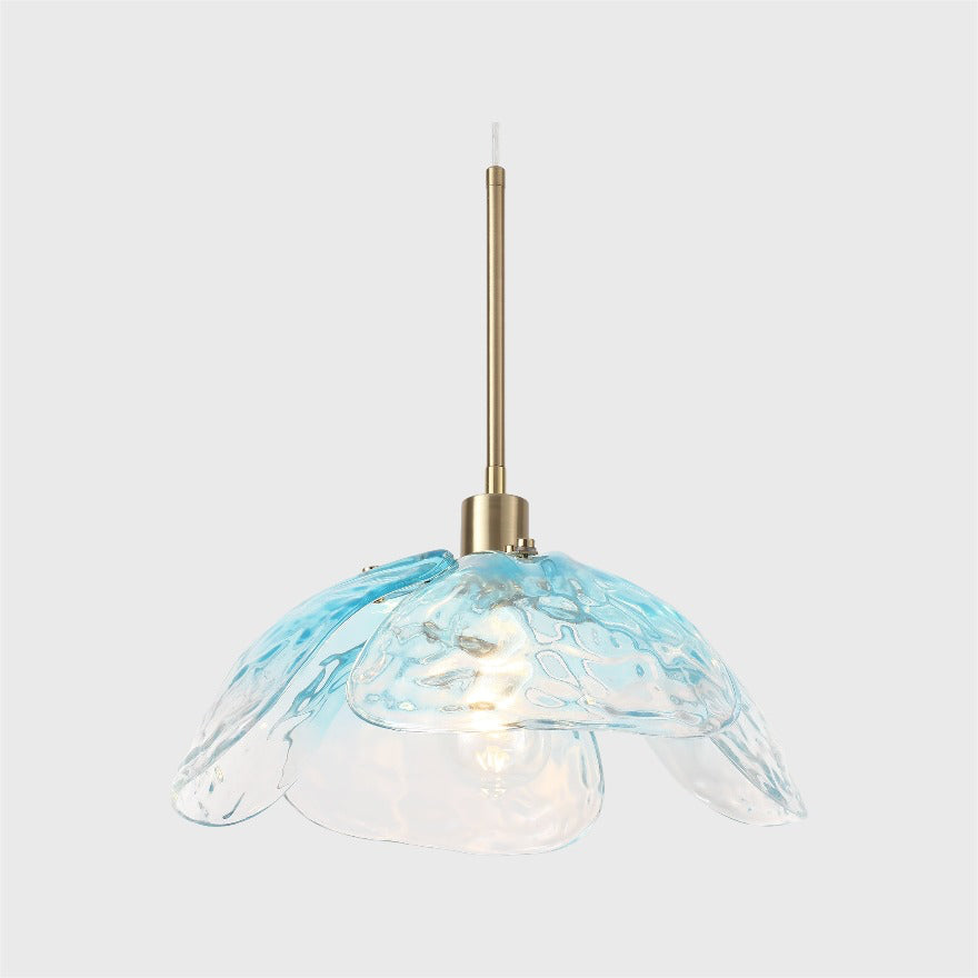 Flora Moderne gehämmerte Blütenblätter Glas Pendelleuchte blau.webp__PID:bf64cf77-9f59-45cf-8207-d5dffbe9e6af