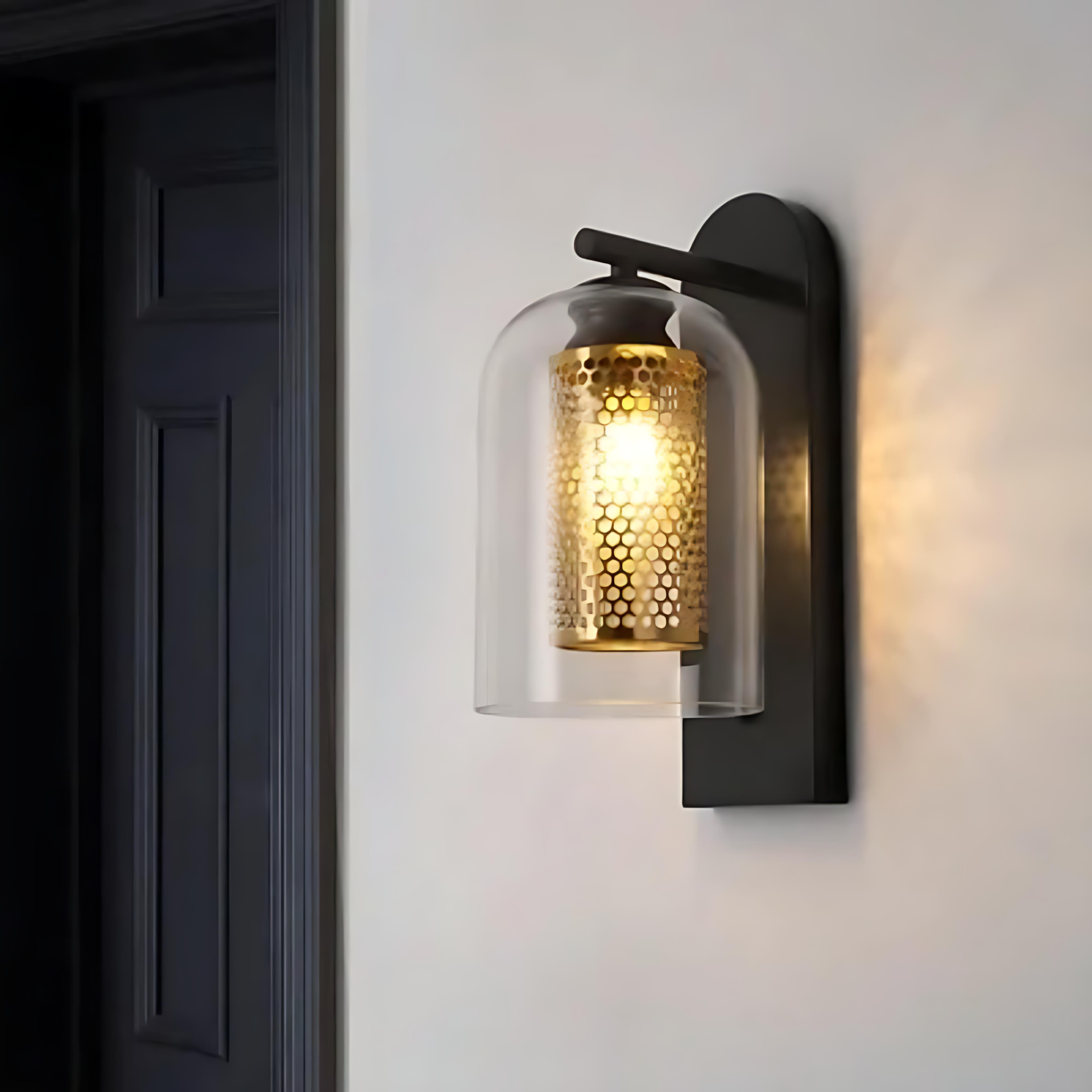 Kaelin Moderne Industrielle Wandleuchte aus klarem Glas-sku.png__PID:9726e110-49c9-4afd-9a31-ccfa6dffdfce