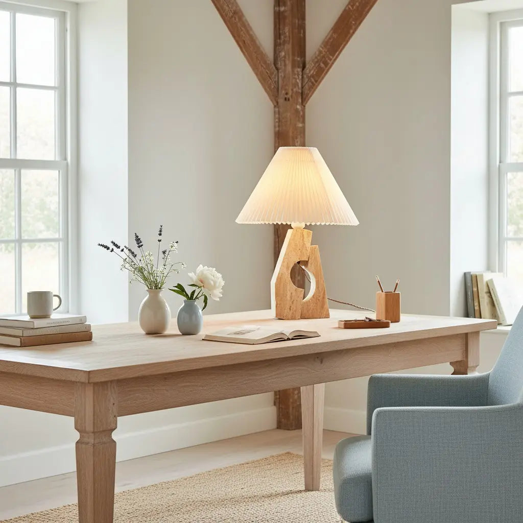 Jorunn Modern Cream Travertine Pleated Table Light12.webp__PID:23203f66-a382-4af4-bd62-b9ddbf6dbf4c