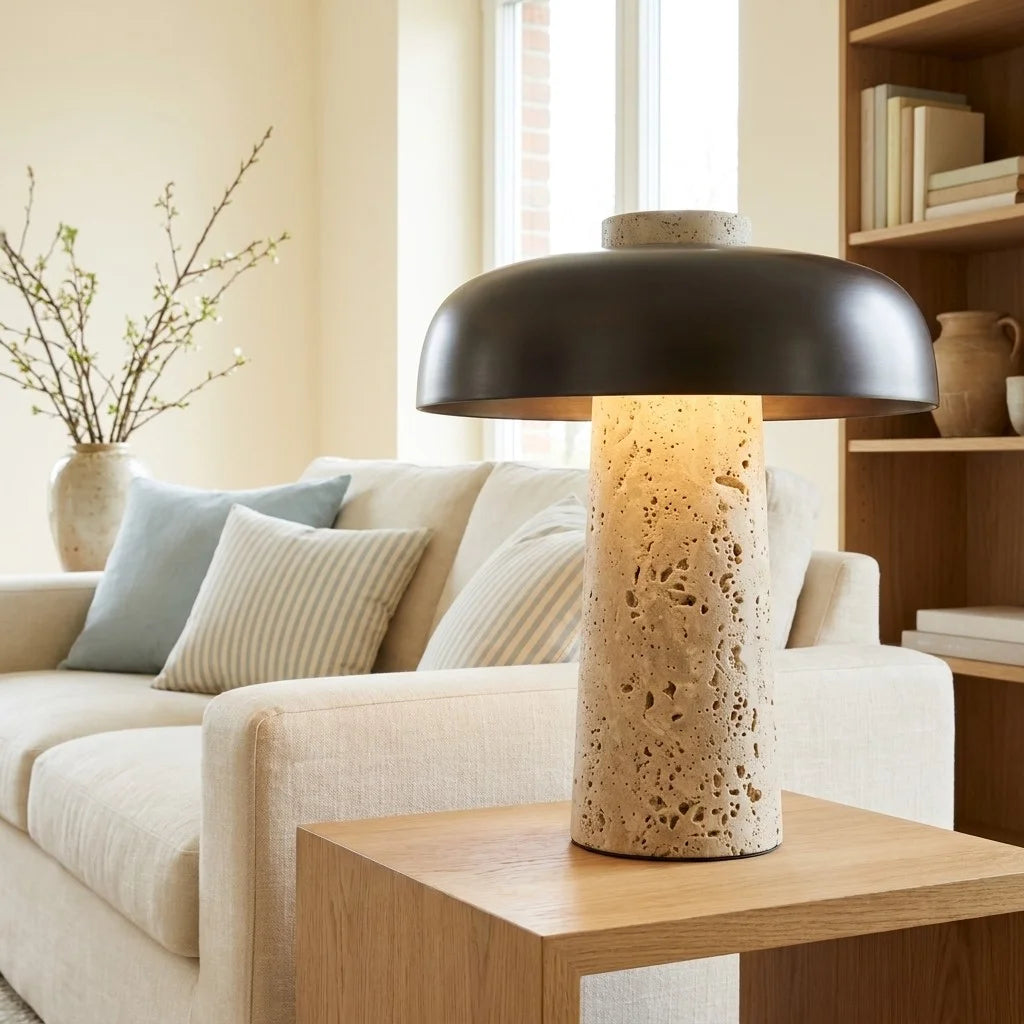 Ciel Wabi-sabi Travertine Mushroom Table Lamp10.webp__PID:8b8ab5b6-369e-49e4-be07-e67f664a3f43
