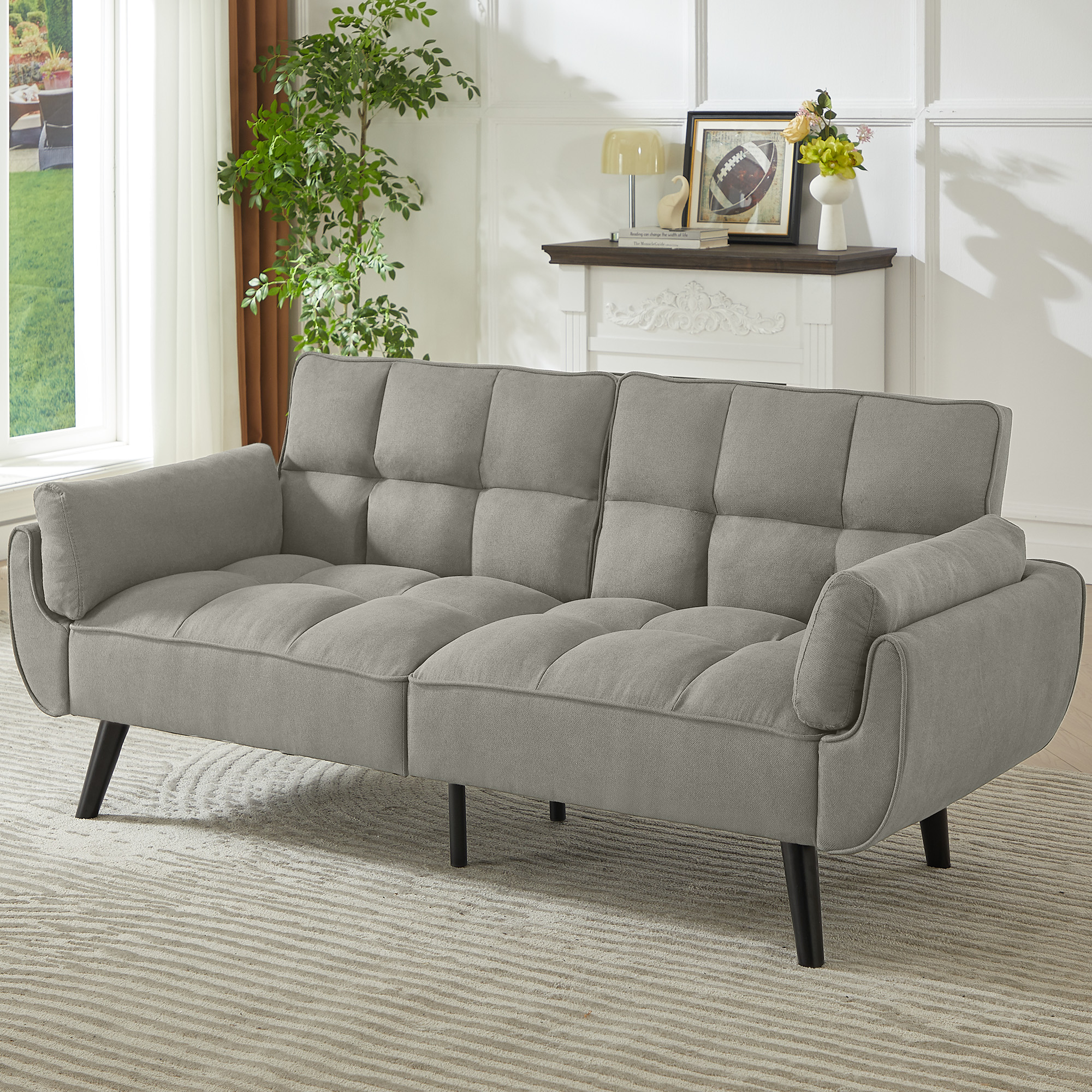  Stylish Durable Construction Convertible Sleeper Sofa Bed