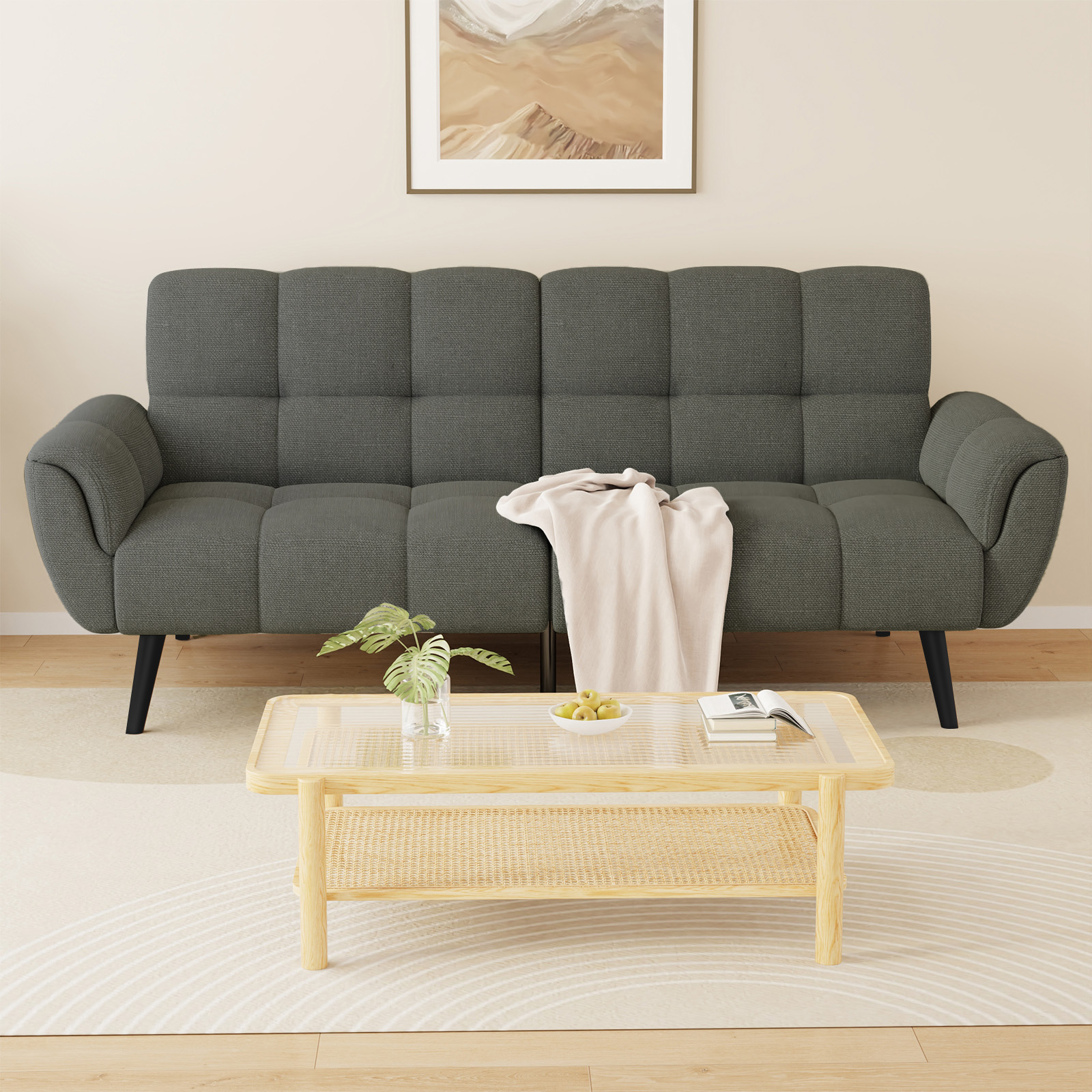 Convertible Folding Sofa Bed  3 Seater Living Room Sofa Bed