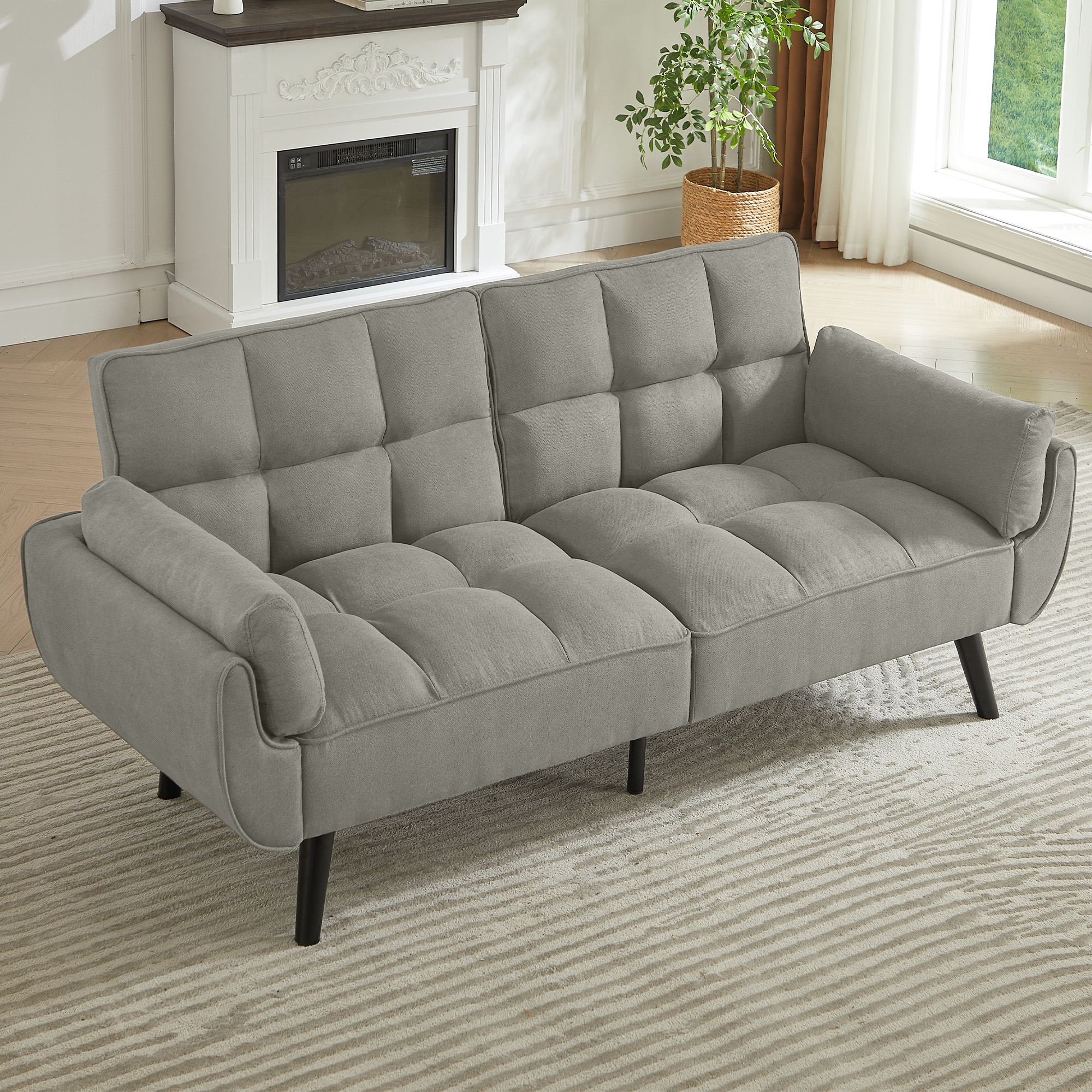  Stylish Durable Construction Convertible Sleeper Sofa Bed