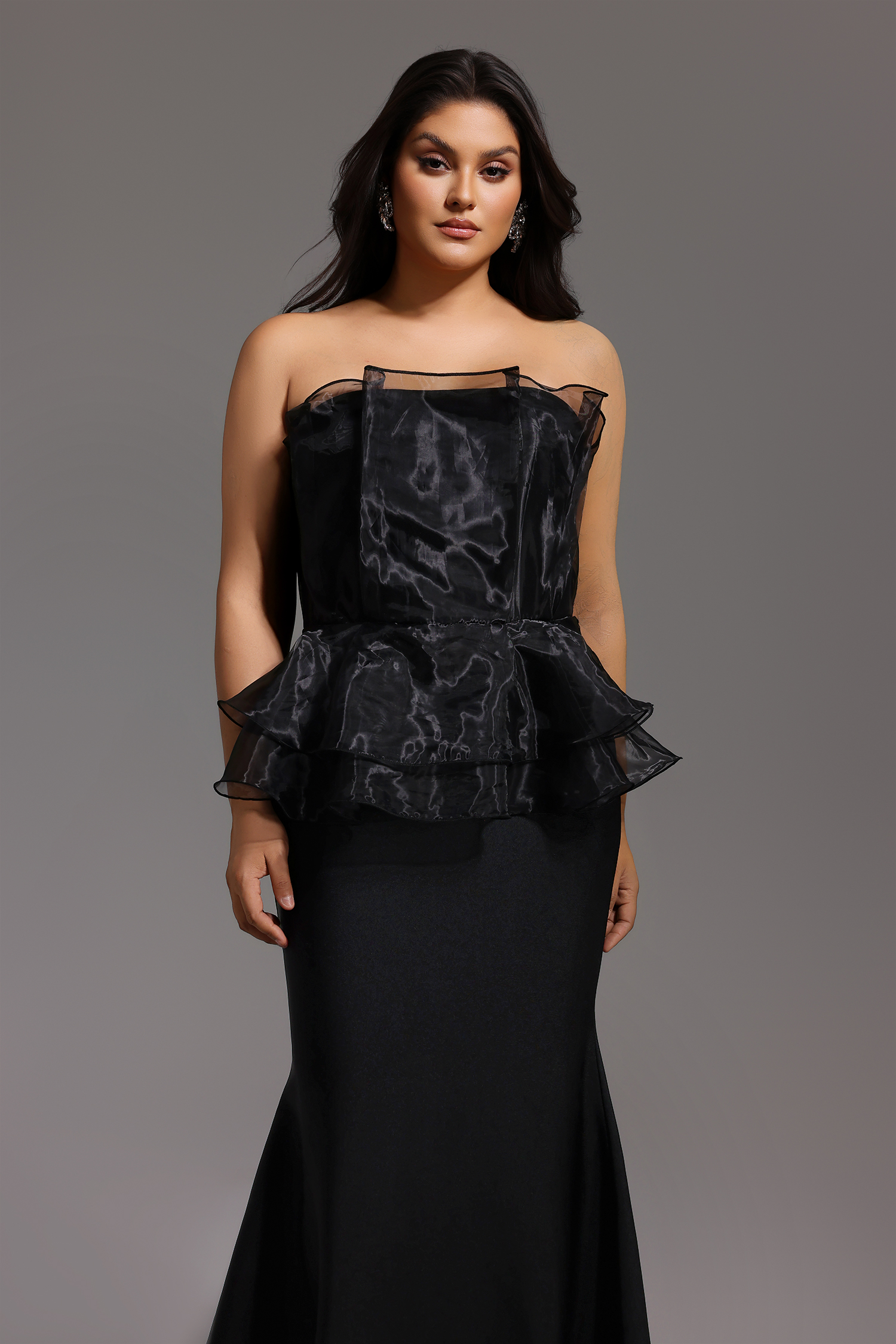 Oria Sleeveless Fishtail Bandage Maxi Dress